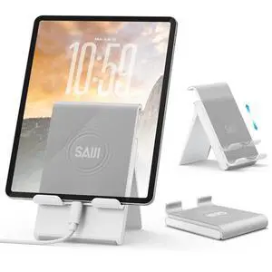 Adjustable Tablet Stand Holder Portable Foldable Desktop Stand Dock Compatible for iPad, iPhone, Nintendo Switch, Samsung Galaxy and Kindle Fire Tablets Gray Adjustable Tablet Stand Holder Portable Foldable Desktop Stand Dock Compatible for iPad, iPhone, Nintendo Switch, Samsung Galaxy and Kindle Fire Tablets Gray