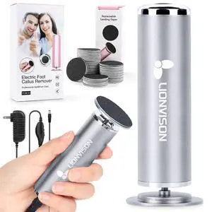 Electric Foot File Remover Callus: Profesional Pedicure Tool for Foot Sander - Summer Adjustable Speed Feet File Grinder for Skin and Calluses - 60 Pcs Replacement Sandpaper Disk for Home Spa Salon Electric Foot File Remover Callus: Profesional Pedicure Tool for Foot Sander - Summer Adjustable Speed Feet File Grinder for Skin and Calluses - 60 Pcs Replacement Sandpaper Disk for Home Spa Salon