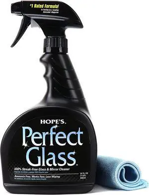 Perfect Glass Cleaner Spray, Streak-Free, Ammonia-Free Window, Mirror, Screen, and Shower Door Cleaner, Indoor and Outdoor Glass Surfaces, 32 Fl Oz, Pack of 1 With Microfiber Cloth Perfect Glass Cleaner Spray, Streak-Free, Ammonia-Free Window, Mirror, Screen, and Shower Door Cleaner, Indoor and Outdoor Glass Surfaces, 32 Fl Oz, Pack of 1 With Microfiber Cloth