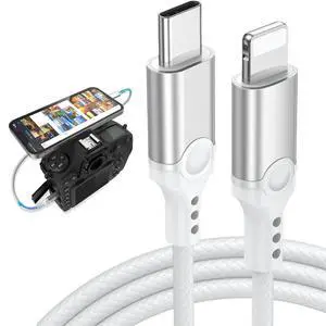 for Lightning to USB C Camera Adapter Cable MFi-Certified for iPhone 14 13 12 11 XR Import Photos Videos USB Type-C DSLR Camera OTG Cable for Nikon Z6 Z62/Canon R3 R5/Sony A1 A5R Braided Cord 3.3ft for Lightning to USB C Camera Adapter Cable MFi-Certified for iPhone 14 13 12 11 XR Import Photos Videos USB Type-C DSLR Camera OTG Cable for Nikon Z6 Z62/Canon R3 R5/Sony A1 A5R Braided Cord 3.3ft