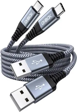 Short USB A to USB C Cable 3FT, USB C Fast Charging Cable, Durable Braided USB to USB Type C Cord for Car iPhone USB C Charger for iPhone 17/16/15/Pro Max/Plus, Samsung Galaxy S23 and More-2Pack Gray Short USB A to USB C Cable 3FT, USB C Fast Charging Cable, Durable Braided USB to USB Type C Cord for Car iPhone USB C Charger for iPhone 17/16/15/Pro Max/Plus, Samsung Galaxy S23 and More-2Pack Gray