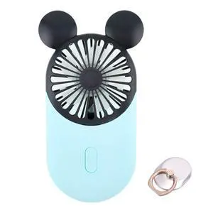 Cute Handheld Mini USB Fan, Rechargeable Portable Fan, 3 Adjustable Speeds and Wearable Accessories, Pocket Size for Indoor Or Outdoor Activities (Blue) Cute Handheld Mini USB Fan, Rechargeable Portable Fan, 3 Adjustable Speeds and Wearable Accessories, Pocket Size for Indoor Or Outdoor Activities (Blue)