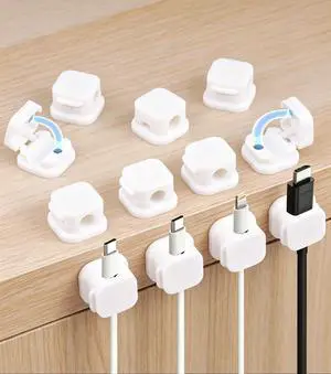 12 Pack Self-Adhesive Magnetic Cable Clips, Under Desk Cable Management Holder for Home Office, Nightstand, Car, Wall, Desktop Cord Organizer with Residue-Free Removal 12 Pack Self-Adhesive Magnetic Cable Clips, Under Desk Cable Management Holder for Home Office, Nightstand, Car, Wall, Desktop Cord Organizer with Residue-Free Removal