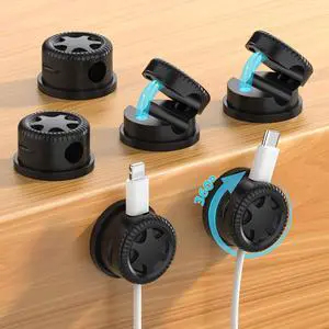 6 Pack Cord Organizer Holder,360° Rotation Magnetic Easy Open Enfriliv Organize Phone Charging Cords Wire Holderfor HomeOffice,Car,Desk,Nightstand Strong Adhesive Desk Cable Management, (6Pack) 6 Pack Cord Organizer Holder,360° Rotation Magnetic Easy Open Enfriliv Organize Phone Charging Cords Wire Holderfor HomeOffice,Car,Desk,Nightstand Strong Adhesive Desk Cable Management, (6Pack)