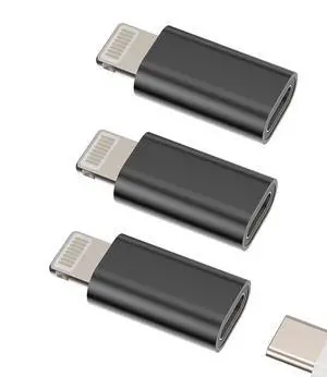 USB C Female to Lightning Male Adapter (3 Pack)Type C Charger Cable Port Converter for Apple for iPhone 14 13 12 11 Pro Max Mini Xs SE 6 7 X Xr 8 Plus for iPad Air Thunderbolt Charging Cord Connector USB C Female to Lightning Male Adapter (3 Pack)Type C Charger Cable Port Converter for Apple for iPhone 14 13 12 11 Pro Max Mini Xs SE 6 7 X Xr 8 Plus for iPad Air Thunderbolt Charging Cord Connector