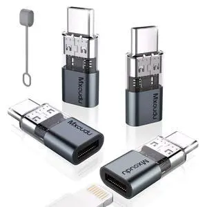4 Pack Lightning to USB C Charging Adapter for iPhone 16/16Pro/15/15Pro/15Pro Max, iPad Pro/Air 5, Galaxy S24, USB C Male to Lightning Female Fast Charging & Data Transfer Adapter, Not for Audio/OTG 4 Pack Lightning to USB C Charging Adapter for iPhone 16/16Pro/15/15Pro/15Pro Max, iPad Pro/Air 5, Galaxy S24, USB C Male to Lightning Female Fast Charging & Data Transfer Adapter, Not for Audio/OTG