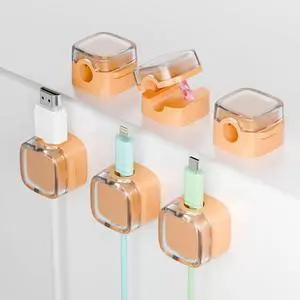 6-Pack Magnetic Cord Holder, Cord Holder with Strong Magnetic Lid, Holds Cables Firmly, 7 mm Charger Holder & HDMI Cord Organizer Clips, Strong Adhesive Pad (Orange) 6-Pack Magnetic Cord Holder, Cord Holder with Strong Magnetic Lid, Holds Cables Firmly, 7 mm Charger Holder & HDMI Cord Organizer Clips, Strong Adhesive Pad (Orange)