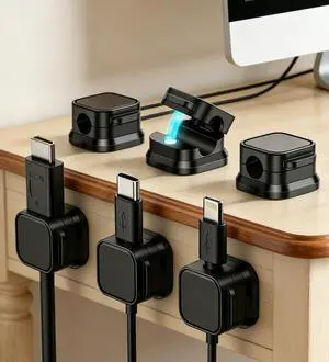 8 Pack Magnetic Cord Organizer, Easy Secure Adhesive Black Cable Management,Wire Holder Keeper Organizer Management,Hide or Organize Phone USB Charger Cable for Home,Office,Car,Desk,Nightstand. 8 Pack Magnetic Cord Organizer, Easy Secure Adhesive Black Cable Management,Wire Holder Keeper Organizer Management,Hide or Organize Phone USB Charger Cable for Home,Office,Car,Desk,Nightstand.