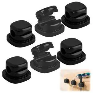 6Pcs Magnetic Cord Organizer Holder,Cord Holder for Nightstand,360° Rotatable Spring Cable Management,Adhesive Wire Cable Clips Management Kit for Phone Charger,Computer,Office,Desk,Nightstand (Black) 6Pcs Magnetic Cord Organizer Holder,Cord Holder for Nightstand,360° Rotatable Spring Cable Management,Adhesive Wire Cable Clips Management Kit for Phone Charger,Computer,Office,Desk,Nightstand (Black)
