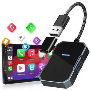 Limited time 2026 Wireless Carplay Adapter for iPhone Apple carplay Wireless Adapter Converts Wired to Wire-Less C-arplay Dongle Only for iOS 10+ and Cars from 2015+ Limited time 2026 Wireless Carplay Adapter for iPhone Apple carplay Wireless Adapter Converts Wired to Wire-Less C-arplay Dongle Only for iOS 10+ and Cars from 2015+