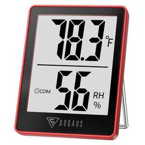 Digital Hygrometer Indoor Thermometer Humidity Gauge Room Thermometer with 5s Fast Refresh Accurate Temperature Humidity Monitor for Home, Bedroom, Baby Room, Office, Greenhouse, Cellar, Red Digital Hygrometer Indoor Thermometer Humidity Gauge Room Thermometer with 5s Fast Refresh Accurate Temperature Humidity Monitor for Home, Bedroom, Baby Room, Office, Greenhouse, Cellar, Red