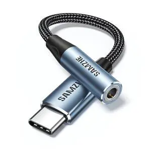 USB C to 3.5mm Audio Adapter Type C to Headphone Aux Jack Dongle 24bit/96kHz HiFi DAC Cable Cord Compatible with iPhone 17 16 Pro Max/16 Plus, iPad, Galaxy S25 S24 Ultra, Pixel 10 Grey USB C to 3.5mm Audio Adapter Type C to Headphone Aux Jack Dongle 24bit/96kHz HiFi DAC Cable Cord Compatible with iPhone 17 16 Pro Max/16 Plus, iPad, Galaxy S25 S24 Ultra, Pixel 10 Grey