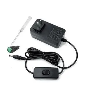 12V 2A Power Supply Adapter, AC 100-240V to DC 12 Volt 2000mA 1000mA Converter Transformer, 6.5ft Cord with On/Off Switch, 5.5x2.5mm Plug for LED Strip, CCTV Camera, Router 12V 2A Power Supply Adapter, AC 100-240V to DC 12 Volt 2000mA 1000mA Converter Transformer, 6.5ft Cord with On/Off Switch, 5.5x2.5mm Plug for LED Strip, CCTV Camera, Router