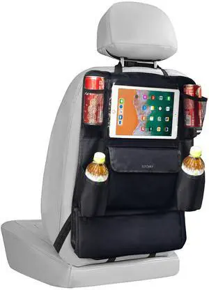 Car Backseat Organizer with Touch Screen Tablet Holder, Black Car Backseat Organizer with Touch Screen Tablet Holder, Black