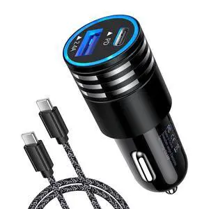 Car Charger Fast Charge 30W USB C Car Adapter,Type C to C Cable for Google Pixel 10a 10 Pro XL/Fold 9 Pro,8a 8 7a 7 6a 6 5 4a 3a 4 3 2 XL,Samsung Galaxy S26 Ultra S25 A17 S24 S23 S22 S21 S20 A12 A32 Car Charger Fast Charge 30W USB C Car Adapter,Type C to C Cable for Google Pixel 10a 10 Pro XL/Fold 9 Pro,8a 8 7a 7 6a 6 5 4a 3a 4 3 2 XL,Samsung Galaxy S26 Ultra S25 A17 S24 S23 S22 S21 S20 A12 A32