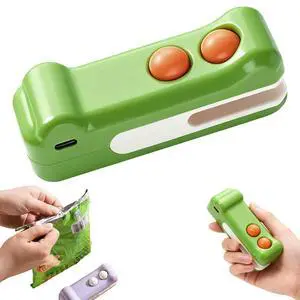 2 in 1 Mini Bag Sealer, 2025 New Handheld Rechargeable Bag Sealer with Cutter and Magnet, for Snack Plastic Bags Food Storage Travel (Green) 2 in 1 Mini Bag Sealer, 2025 New Handheld Rechargeable Bag Sealer with Cutter and Magnet, for Snack Plastic Bags Food Storage Travel (Green)