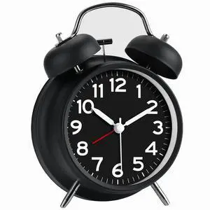 Loud Alarm Clock for Heavy Deep Sleepers, 4.5 Inches Analog Metal Twin Bell Clocks Battery Operated with Backlight for Bedroom Bseide, Old Fashioned for Desk Home Decoration (Black) Loud Alarm Clock for Heavy Deep Sleepers, 4.5 Inches Analog Metal Twin Bell Clocks Battery Operated with Backlight for Bedroom Bseide, Old Fashioned for Desk Home Decoration (Black)