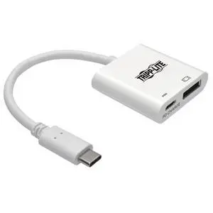 USB-C to DisplayPort Adapter Cable, USB C to DP Converter Cable with Equalizer, 8K UHD, HDR, PD Charging 60W, 6in, White (U444-06N-DP8WC) USB-C to DisplayPort Adapter Cable, USB C to DP Converter Cable with Equalizer, 8K UHD, HDR, PD Charging 60W, 6in, White (U444-06N-DP8WC)