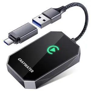 Wireless CarPlay Adapter,Convert OEM Wired to Wireless Car Play Dongle Fit for Cars 2015+ & for Apple iPhone iOS 10+,Innovative Seamless Control Plug & Play (Light Gray) Wireless CarPlay Adapter,Convert OEM Wired to Wireless Car Play Dongle Fit for Cars 2015+ & for Apple iPhone iOS 10+,Innovative Seamless Control Plug & Play (Light Gray)