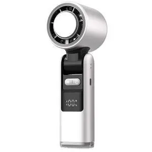 Portable Fan Handheld Mini Turbo Fan Battery Operated Up to 10 Working Hours High Speed Powerful Ice Cooling 5 Speed Adjustable Rechargeable Personal Fans for Beach Camping Travel Working White Portable Fan Handheld Mini Turbo Fan Battery Operated Up to 10 Working Hours High Speed Powerful Ice Cooling 5 Speed Adjustable Rechargeable Personal Fans for Beach Camping Travel Working White