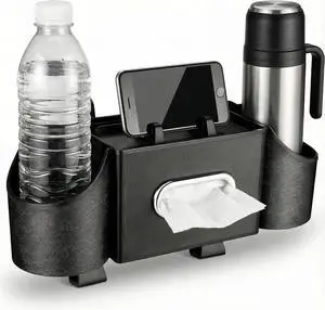 4 in 1 Backseat Car Organizer with Cup Holder Tissue Box and Hooks Multifunctional Seat Back Storage Box for Road Trip Travel Accessories Universal Auto Headrest Holder 4 in 1 Backseat Car Organizer with Cup Holder Tissue Box and Hooks Multifunctional Seat Back Storage Box for Road Trip Travel Accessories Universal Auto Headrest Holder