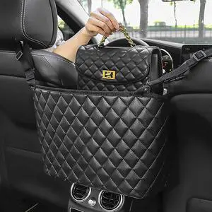Car Net Pocket Handbag Holder, PU Leather Handbag Holder for Car,Car Handbag and Purse Holder,Car Net Handbag Holder,Car Storage for Purse & Pocket for Smaller Items Car Net Pocket Handbag Holder, PU Leather Handbag Holder for Car,Car Handbag and Purse Holder,Car Net Handbag Holder,Car Storage for Purse & Pocket for Smaller Items