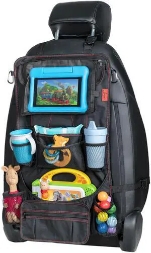 Heavy Duty Back Seat Car Organizer Extra Large for Powerful Protection, Sag Proof & Reinforced Corners, Protects iPad & Backseat, 12 Versatile Car Seat Organizer Storage Compartments, (Red) Heavy Duty Back Seat Car Organizer Extra Large for Powerful Protection, Sag Proof & Reinforced Corners, Protects iPad & Backseat, 12 Versatile Car Seat Organizer Storage Compartments, (Red)