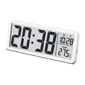 LCD Digital Wall Clocks Battery Operated, 8.5" Modern Wall Clocks for Living Room Decor, Simple Digital Wall Clock with Temperature/Date/Time - 12/24H, Small Desk Clock for Bedroom Office LCD Digital Wall Clocks Battery Operated, 8.5" Modern Wall Clocks for Living Room Decor, Simple Digital Wall Clock with Temperature/Date/Time - 12/24H, Small Desk Clock for Bedroom Office