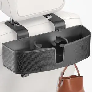 Car Headrest Cup Holder for Back Seat Organizer for Multi-Hanging Snack Storage Box with Strong Hooks for Kids and Uber Backseat Passengers Share Rid for Travel Accessories Car Headrest Cup Holder for Back Seat Organizer for Multi-Hanging Snack Storage Box with Strong Hooks for Kids and Uber Backseat Passengers Share Rid for Travel Accessories