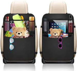 Premium Backseat Organizer for Kids 2 Pack, Heavy Duty Waterproof and Stain Resistant Kick Mats Back Seat Protector, Durable Backseat Car Organizer with Tablet Holder+Storage Pockets Premium Backseat Organizer for Kids 2 Pack, Heavy Duty Waterproof and Stain Resistant Kick Mats Back Seat Protector, Durable Backseat Car Organizer with Tablet Holder+Storage Pockets