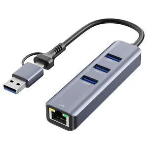 USB to Ethernet Adapter, ABLEWE USB 3.0/USB C to RJ45 Network Internet 2.5Gbps, Compatible with MacBook/Pro/Air, iPhone 15/16 Pro/Max, iPad Pro, Surface Pro, Windows 11/10/8/7, MacOS, Chromebook USB to Ethernet Adapter, ABLEWE USB 3.0/USB C to RJ45 Network Internet 2.5Gbps, Compatible with MacBook/Pro/Air, iPhone 15/16 Pro/Max, iPad Pro, Surface Pro, Windows 11/10/8/7, MacOS, Chromebook