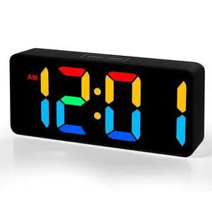 Small Digital Alarm Clock for Bederoom, Large Big Numbers Display with Brightness Dimmer,Dual Alarm, Snooze,12/24Hr,Adjustable Volume Loud Bedside Alarm Clock for Kids Teens Boys Girls (Black) Small Digital Alarm Clock for Bederoom, Large Big Numbers Display with Brightness Dimmer,Dual Alarm, Snooze,12/24Hr,Adjustable Volume Loud Bedside Alarm Clock for Kids Teens Boys Girls (Black)