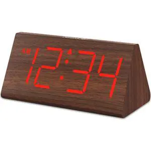 Wooden Digital Alarm Clock for Bedrooms with Large Numbers Wooden Digital Alarm Clock for Bedrooms with Large Numbers