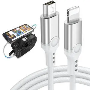 for Lightning to Mini USB Camera Adapter Cable MFi-Certified for iPhone 14 13 12 11 XR 7 Plus Import Photos Video Mini-B USB DSLR Camera OTG Cable for Canon 100D/Nikon D610, Nylon Braided Cord 3.3ft for Lightning to Mini USB Camera Adapter Cable MFi-Certified for iPhone 14 13 12 11 XR 7 Plus Import Photos Video Mini-B USB DSLR Camera OTG Cable for Canon 100D/Nikon D610, Nylon Braided Cord 3.3ft