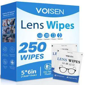 Lens Wipes for Eyeglasses,250 Pack Eye Glasses Cleaner Wipes,Pre-Moistened Individually Wrapped Lens Wipes,Non-Scratching Non-Streaking,Safe for Eyeglasses, Goggles, Camera Lens, Phone Lens Wipes for Eyeglasses,250 Pack Eye Glasses Cleaner Wipes,Pre-Moistened Individually Wrapped Lens Wipes,Non-Scratching Non-Streaking,Safe for Eyeglasses, Goggles, Camera Lens, Phone