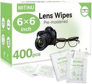 400 Count 6x6 inch Lens Wipes for Eyeglasses, Cleaner Wipes Pre-Moistened Individually Wrapped, Scratch-Free & Streak-Free for Camera Lens, Sunglasses, Gaming Glasses, VR Goggles, Phone Screens 400 Count 6x6 inch Lens Wipes for Eyeglasses, Cleaner Wipes Pre-Moistened Individually Wrapped, Scratch-Free & Streak-Free for Camera Lens, Sunglasses, Gaming Glasses, VR Goggles, Phone Screens