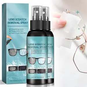 Eyeglass Scratch Remover & Lens Cleaner Spray (100ml*2PCS), Restore Lens Clarity, Remove Fingerprints Dust & Oil Film, Glasses Cleaner for Eyeglasses Sunglasses Screens & Daily Lens Care. Eyeglass Scratch Remover & Lens Cleaner Spray (100ml*2PCS), Restore Lens Clarity, Remove Fingerprints Dust & Oil Film, Glasses Cleaner for Eyeglasses Sunglasses Screens & Daily Lens Care.