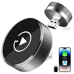 2-in-1 Wireless CarPlay Adapter for Apple iPhone & Android, Plug & Play, Auto Connection, No Latency, 2026 Upgarde Converts Wired Carplay Dongle to Wireless Car Play Adapter for iPhone iOS 10+ 2-in-1 Wireless CarPlay Adapter for Apple iPhone & Android, Plug & Play, Auto Connection, No Latency, 2026 Upgarde Converts Wired Carplay Dongle to Wireless Car Play Adapter for iPhone iOS 10+