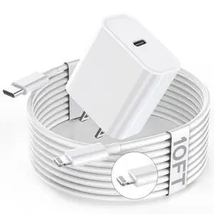 Apple Fast Charger, 10FT Extra Long Fast iPhone Charger Travel Plug Adapter Super Quick Apple Charging USB C Wall Charge Block with 10Foot Lightning Cable Cord for iPhone 14/13/12/11/X/XR/SE2022/iPad Apple Fast Charger, 10FT Extra Long Fast iPhone Charger Travel Plug Adapter Super Quick Apple Charging USB C Wall Charge Block with 10Foot Lightning Cable Cord for iPhone 14/13/12/11/X/XR/SE2022/iPad
