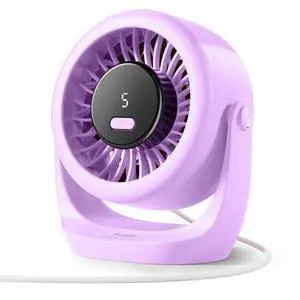 USB Desk Turbo Fan, Ultra-Quiet Mini Desk Fan, Powerful Wind, LED Display, 5 Speed, 360° Rotating Small Portable Fan for Home, Office and Outdoor Cool Tech Gadgets - TurboBreeze USB Desk Turbo Fan, Ultra-Quiet Mini Desk Fan, Powerful Wind, LED Display, 5 Speed, 360° Rotating Small Portable Fan for Home, Office and Outdoor Cool Tech Gadgets - TurboBreeze