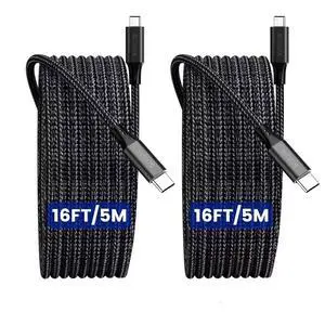 2-Pack Extra Long iPhone 16 17 Charger Cable 16Ft, 16 Feet USB C to C Cable Fast Charging Nylon Braided iPhone 16 17 USB C Charger Cord for iPhone 16/17 Air,16/17 Pro,16/17 Pro Max/iPad Pro/Air/Min6 2-Pack Extra Long iPhone 16 17 Charger Cable 16Ft, 16 Feet USB C to C Cable Fast Charging Nylon Braided iPhone 16 17 USB C Charger Cord for iPhone 16/17 Air,16/17 Pro,16/17 Pro Max/iPad Pro/Air/Min6