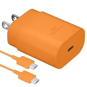 25W Super Fast Charging Cord Type C Block &10Ft USB C Android Phone Charger Cable for Samsung Galaxy S26 Ultra/S26/S26+/S25 Ultra/S25/24 Ultra/S24/S23 Ultra/S22 Ultra//Note 20/10,Cosmic Orange 25W Super Fast Charging Cord Type C Block &10Ft USB C Android Phone Charger Cable for Samsung Galaxy S26 Ultra/S26/S26+/S25 Ultra/S25/24 Ultra/S24/S23 Ultra/S22 Ultra//Note 20/10,Cosmic Orange