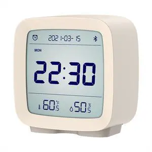 Smart Bluetooth Digital Alarm Clock with Multiple Alarms, Battery Operated Small Alarm Clock with Temperature and Humidity Display for Bedroom, Easy Settings Through app Smart Bluetooth Digital Alarm Clock with Multiple Alarms, Battery Operated Small Alarm Clock with Temperature and Humidity Display for Bedroom, Easy Settings Through app