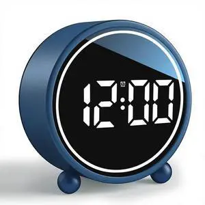 Modern Desk Clock, Silent No-Ticking Analog Clock Battery Operated, Small Tabletop Clocks for Office/Mantle/Desktop or Nightstand (Round - Blue) Modern Desk Clock, Silent No-Ticking Analog Clock Battery Operated, Small Tabletop Clocks for Office/Mantle/Desktop or Nightstand (Round - Blue)