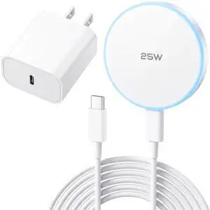 MagSafe Charger 25W Magnetic Wireless Charger Fast Charging Pad with 30W Adapter&4.2FT Type C Cable Compatible with iPhone 17/16/15/14/13/12 Series & AirPods 4/3/2/Pro MagSafe Charger 25W Magnetic Wireless Charger Fast Charging Pad with 30W Adapter&4.2FT Type C Cable Compatible with iPhone 17/16/15/14/13/12 Series & AirPods 4/3/2/Pro