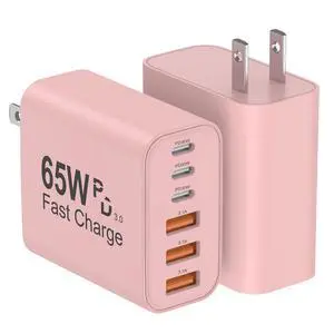 USB C Charger Block, 2Pcs 65W 6-Port USB C Wall Charger for iPhone Charger Fast Charging PD Power Adapter+QC Wall Plug Multiport Type C Brick Chargers for iPhone 17 16 15 14 13 Pro Max XS,for Samsung USB C Charger Block, 2Pcs 65W 6-Port USB C Wall Charger for iPhone Charger Fast Charging PD Power Adapter+QC Wall Plug Multiport Type C Brick Chargers for iPhone 17 16 15 14 13 Pro Max XS,for Samsung