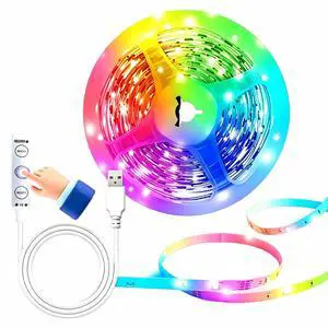 5V USB RGB LED Strip Light, USB-Powered, 6.6 ft / 2 m, with Controller, Dimmable, 19 Dynamic Modes, 20 Static Colors, Non-Waterproof (IP20) LED Tape Lights 5V USB RGB LED Strip Light, USB-Powered, 6.6 ft / 2 m, with Controller, Dimmable, 19 Dynamic Modes, 20 Static Colors, Non-Waterproof (IP20) LED Tape Lights