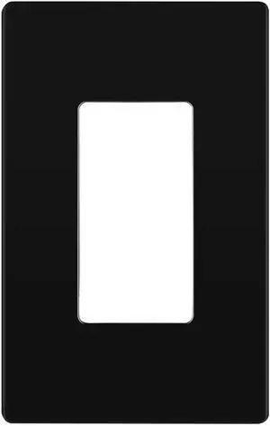 Decorator Wall Plate, Screwless Switch Cover for Modern Decoration, Mid-Size 1-Gang 4.88" x 3.11", UL Listed, Thermoplastic, Matte Black, 1-Pack Decorator Wall Plate, Screwless Switch Cover for Modern Decoration, Mid-Size 1-Gang 4.88" x 3.11", UL Listed, Thermoplastic, Matte Black, 1-Pack
