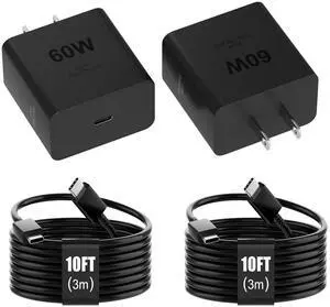 Samsung 60W USB C Fast Charging Block Type C Wall Plug Charging Brick & 10ft C Cable Super Fast Charging 3.0 for Samsung Galaxy S26 Ultra/S26/S26+/S25 /S24/S23 Ultra/,Note 10/Note 10+/Note Samsung 60W USB C Fast Charging Block Type C Wall Plug Charging Brick & 10ft C Cable Super Fast Charging 3.0 for Samsung Galaxy S26 Ultra/S26/S26+/S25 /S24/S23 Ultra/,Note 10/Note 10+/Note