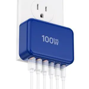 Fast Charger Block USB C, GaN 6 Port Charging Station Hub Cube, 100W Multiport Type C Wall Charger Power Strip Plug with PD 3.0+QC for iPhone 16 15 14 13 12 1 Pro Max XR XS 8 7, Samsung, iPad, Table Fast Charger Block USB C, GaN 6 Port Charging Station Hub Cube, 100W Multiport Type C Wall Charger Power Strip Plug with PD 3.0+QC for iPhone 16 15 14 13 12 1 Pro Max XR XS 8 7, Samsung, iPad, Table